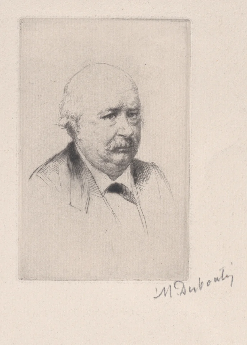 Portrait of Jules Sandeau by Marcellin Desboutin, print, 1879
