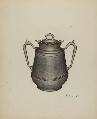 Enamel Pitcher by Richard Taylor, index of american design, 1941