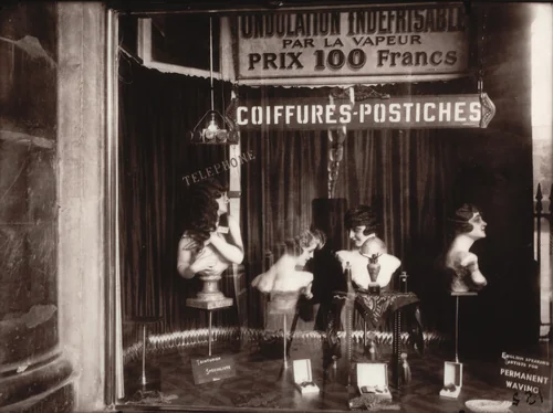 Coiffeur, Palais Royal by Eugène Atget, photograph, 1926