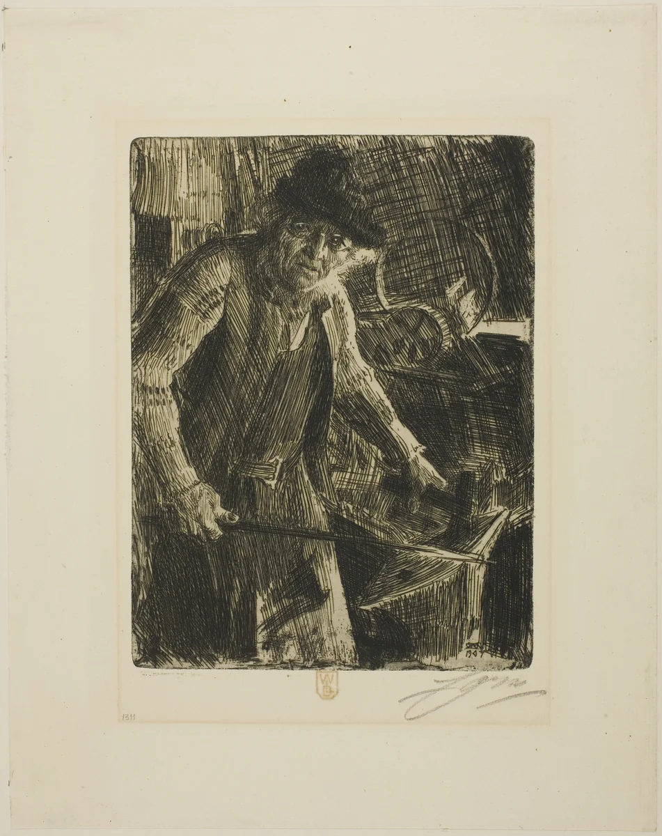 The Master-Smith by Anders Zorn, print, 1907