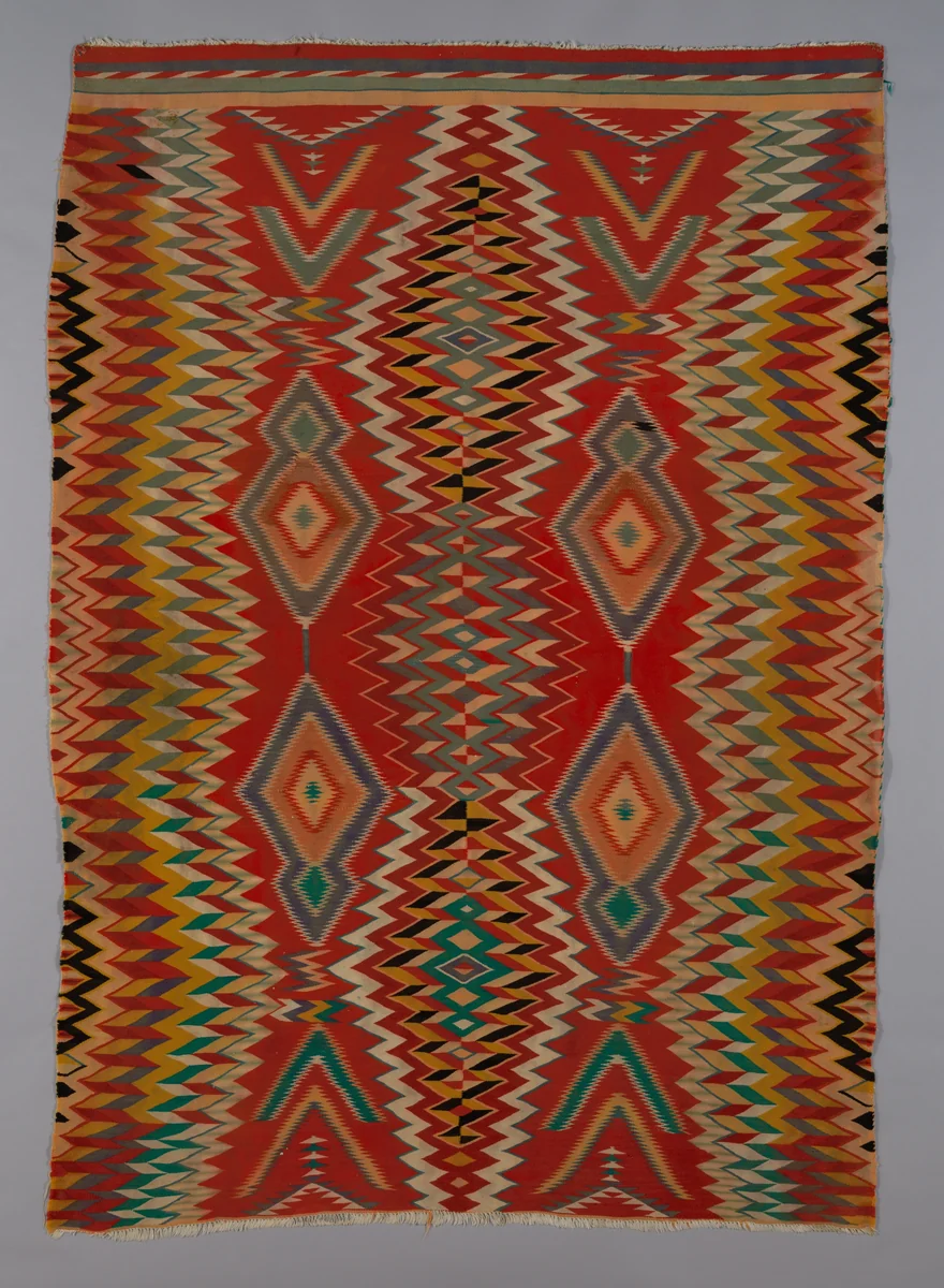 "Germantown Eye-Dazzler" Rug by Navajo, textile, 1800-1890