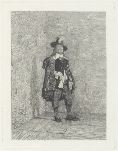 Vedetta [Il gentiluomo] (The Lookout [The Gentleman]) by Giovanni Battista Quadrone, print, 1874