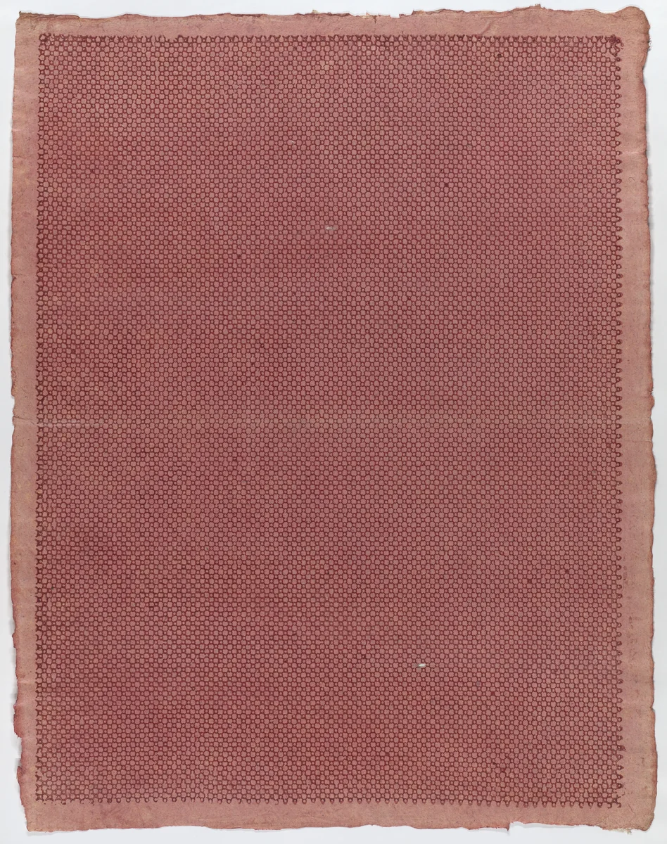 Sheet with an overall honeycomb pattern by anonymous, print, 1775-1875