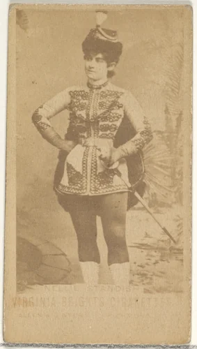Nellie Standish, from the Actors and Actresses series (N45, Type 1) for Virginia Brights Cigarettes by Allen & Ginter, photograph, 1885-1891