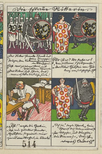 The Clever Lady Knight (Die schlaue Ritterin) by Moriz Jung, print, 1911