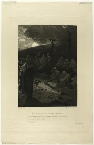 The Interment of Jesus by Antonio Piccinni, print, 1878