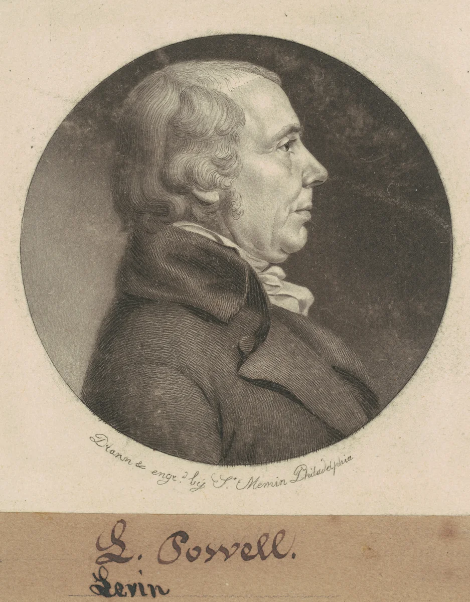 Leven Powell by Charles B. J. Févret de Saint-Mémin, print, 1800