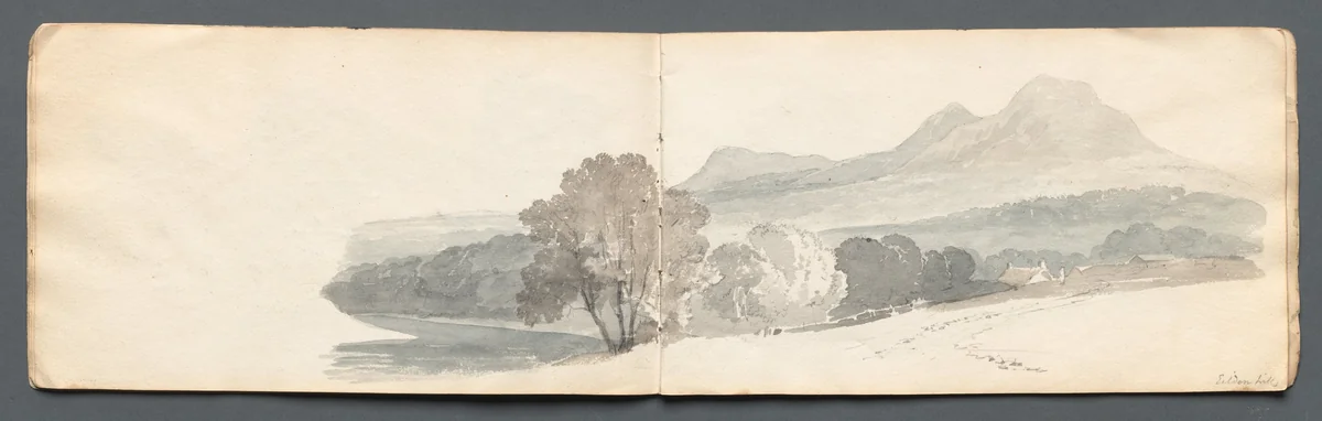 Sketchbook: Eildon Hills by Samuel Prout, book, 1814