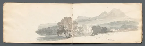 Sketchbook: Eildon Hills by Samuel Prout, book, 1814