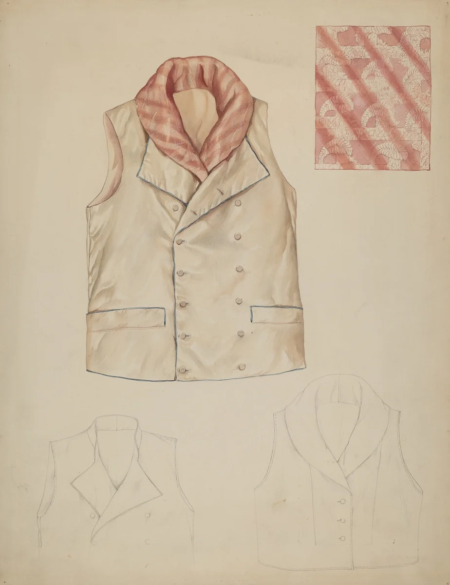 Vest by Lillian Causey, index of american design, 1937
