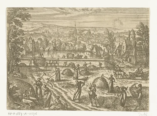 Juli by Pieter van der Borcht, print, 1545-1608