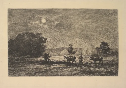 Clair de Lune à Valmondois by Charles-François Daubigny, print, 1877