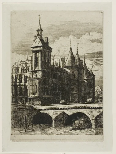 The Clock Tower, Paris by Charles Meryon, print, 1852