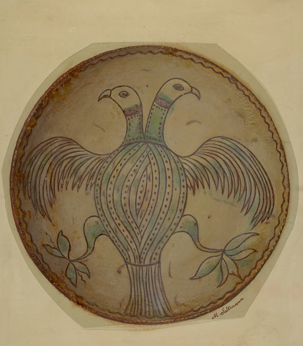 Pa. German Dish by Max Soltmann, index of american design, 1936