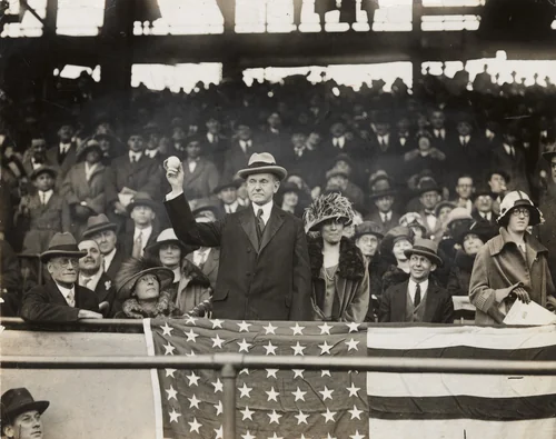 President Coolidge Opens the Baseball Season in Washington by Times Wide World Photos, photograph, 1924