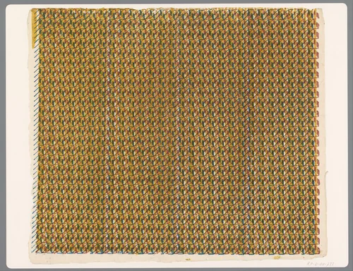 Blad met regelmatig patroon van parallellogrammen met diagonale lijnen by anonymous, print, 1750-1900