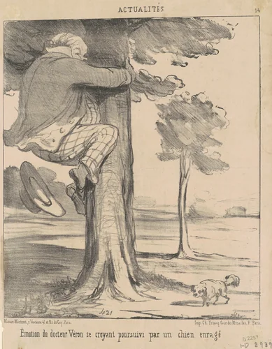 Emotion du docteur Véron ... by Honoré Daumier, print, 1852