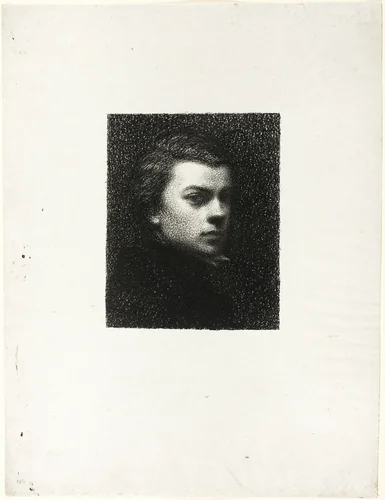 Portrait of the Artist at Age Seventeen by Henri Fantin-Latour, print, 1892