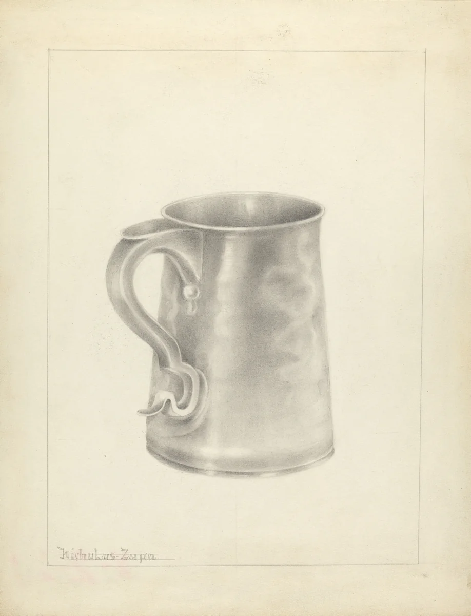 Silver Mug by Nicholas Zupa, index of american design, 1938