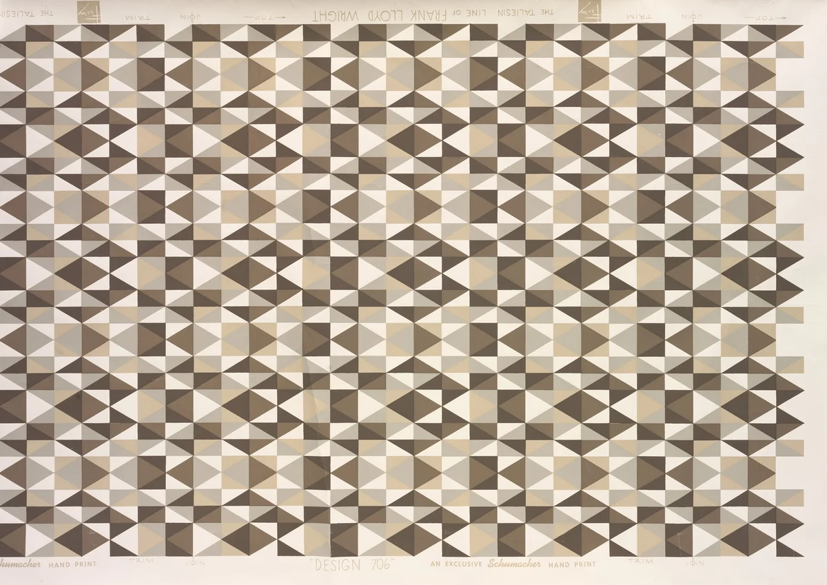 Design 706 by F. Schumacher and Co., print, 1900-1959