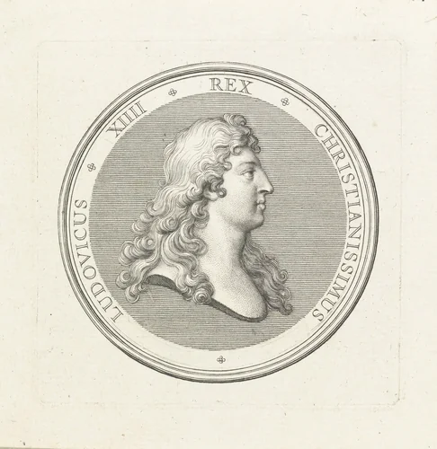 Penning met buste van Lodewijk XIV by Gerard Edelinck, print, 1702