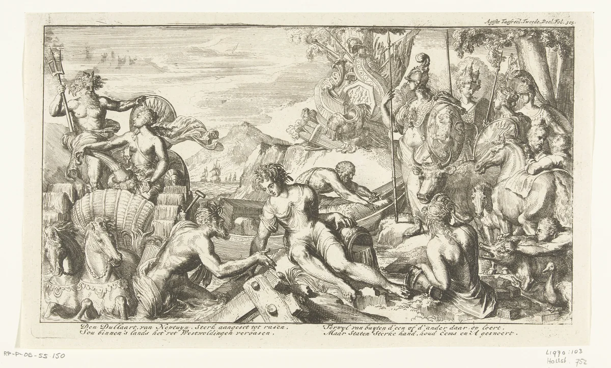 Allegorie op Oost-Friesland by Romeyn de Hooghe, print, 1705-1707