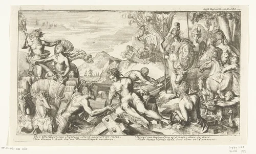 Allegorie op Oost-Friesland by Romeyn de Hooghe, print, 1705-1707