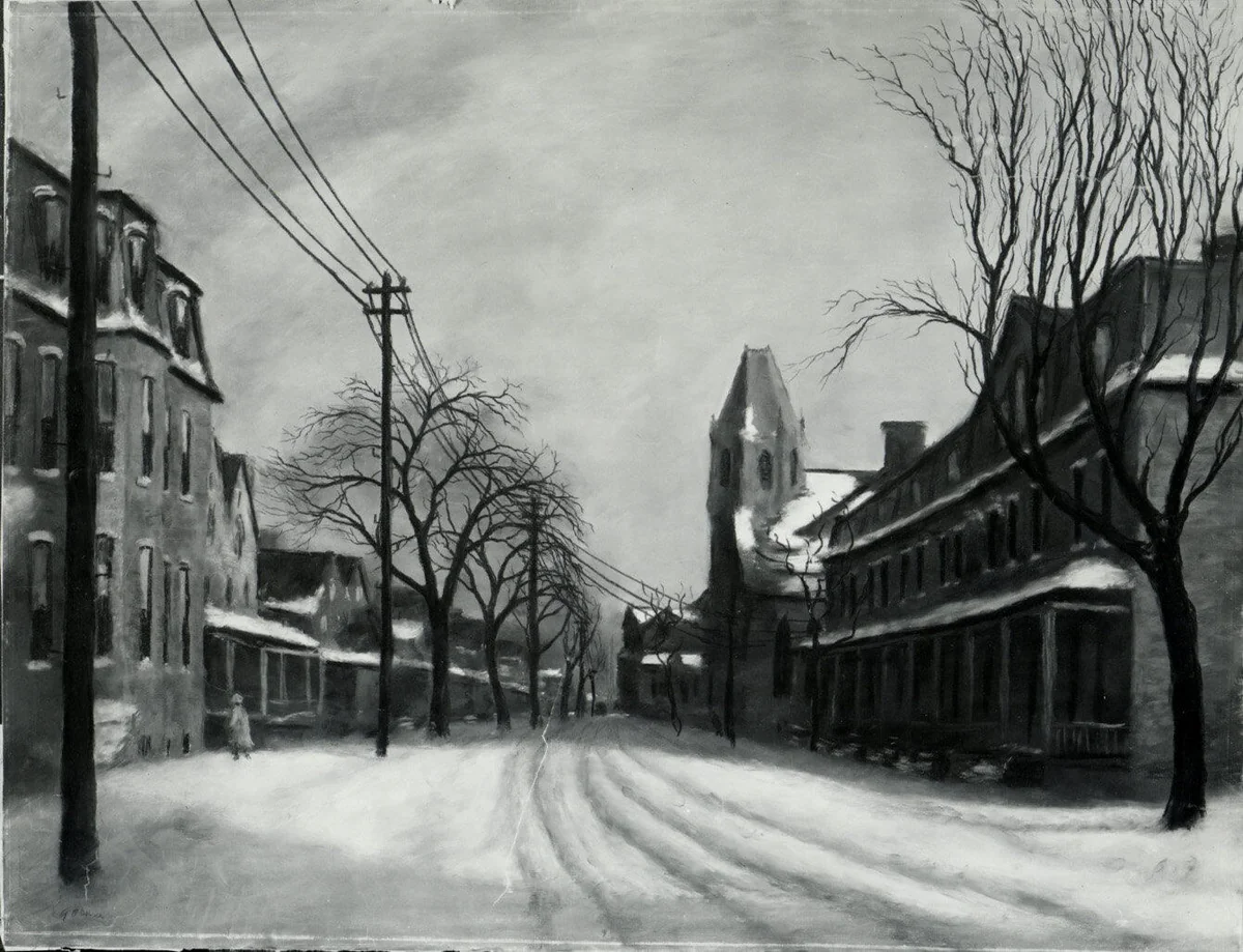 Winter Sunlight by Glenn Stuart Pearce, drawing, 1934-1944