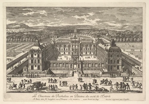 Le Château de Richelieu en Poictou du Côté de l'Entrée by Adam Perelle, print, 1640-1695
