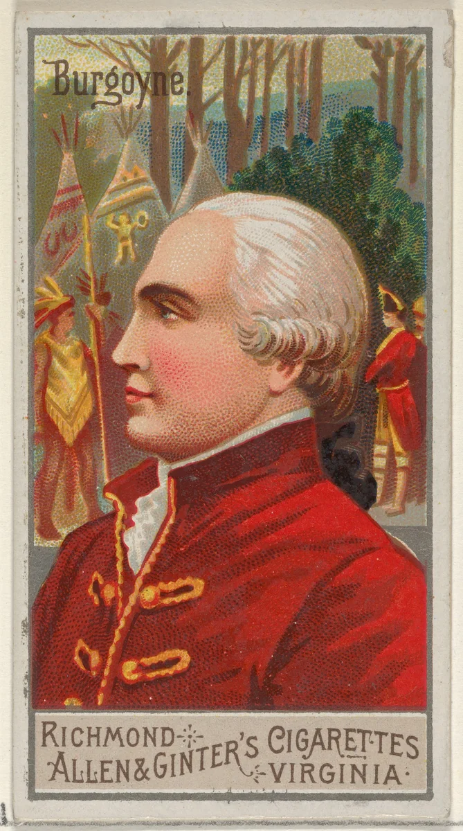 John Burgoyne, from the Great Generals series (N15) for Allen & Ginter Cigarettes Brands by Allen & Ginter, print, 1888