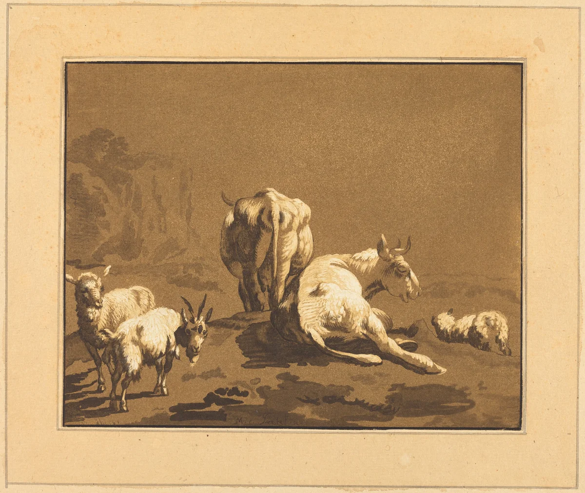 Cows by Johann Gottlieb Prestel; Joseph Wagner, portfolio, 1782-1785