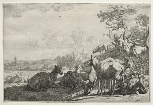 The Shepherd by Paulus Potter, print, 1644