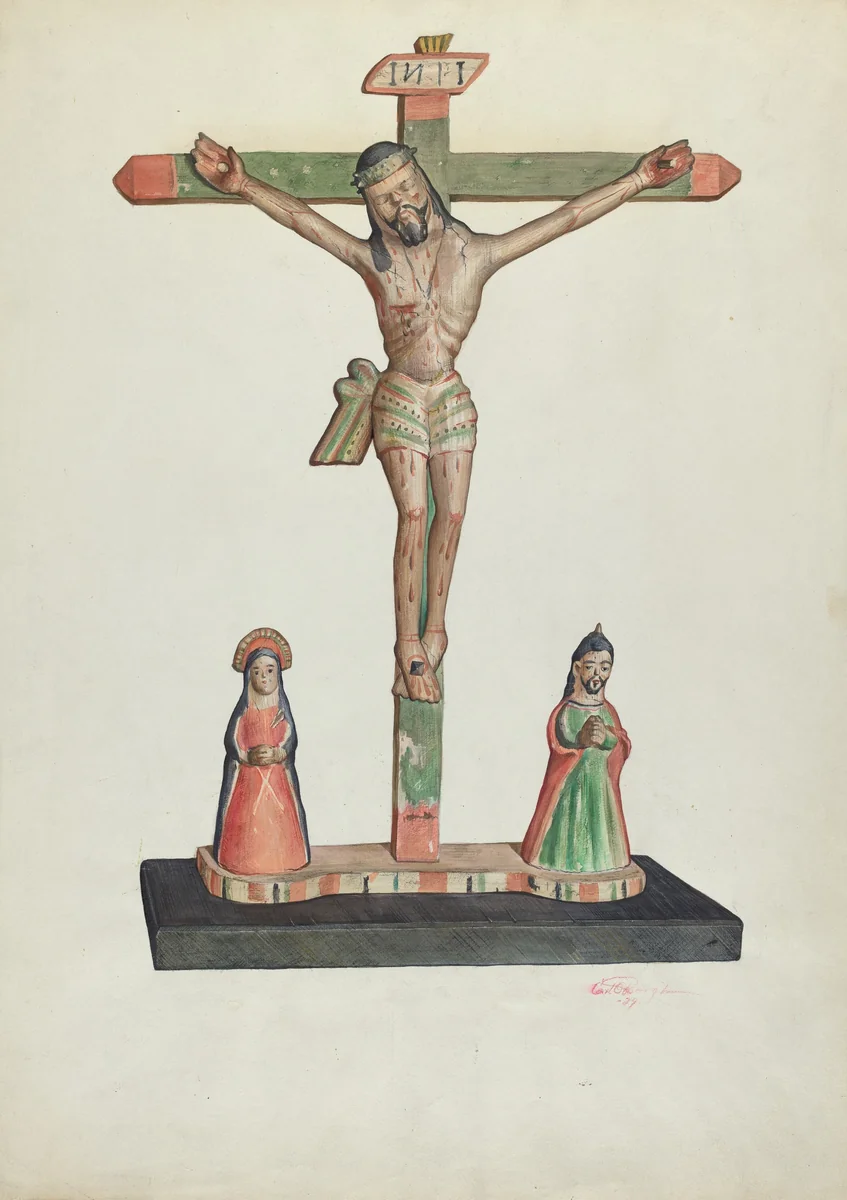 Crucifix by Carl O'Bergh, index of american design, 1939
