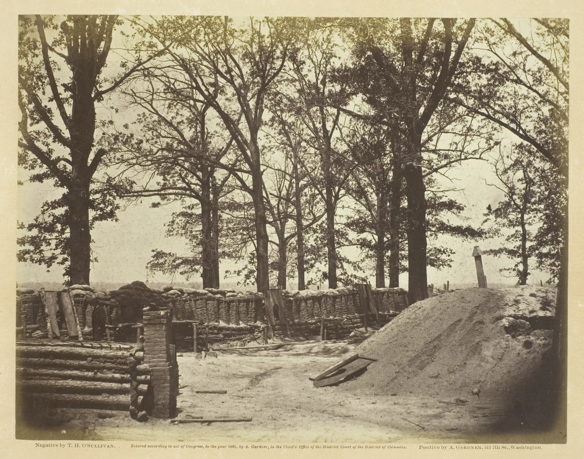 View of the Interior of Fort Steadman by Timothy O'Sullivan, photograph, 1865