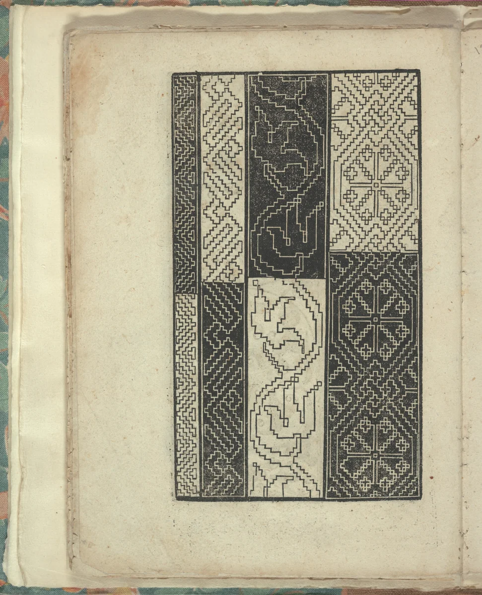 Opera Nova Universali intitulata Corona di racammi, page 30 (verso) by Giovanni Andrea Vavassore, book, 1530