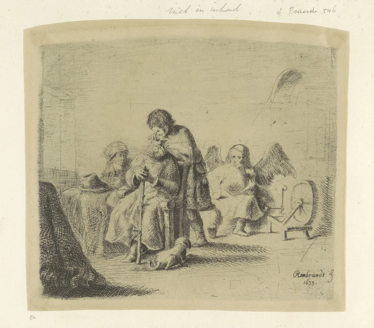 Genezing van de blinde Tobias by Ignace-Joseph de Claussin, book, 1776-1807