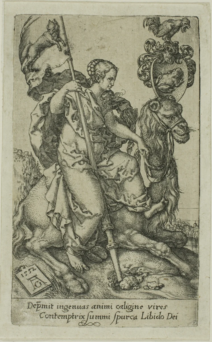Lust, from the Vices by Heinrich Aldegrever, print, 1552