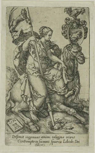 Lust, from the Vices by Heinrich Aldegrever, print, 1552