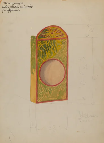 Watch Case by Thomas Watts, index of american design, 1935-1942