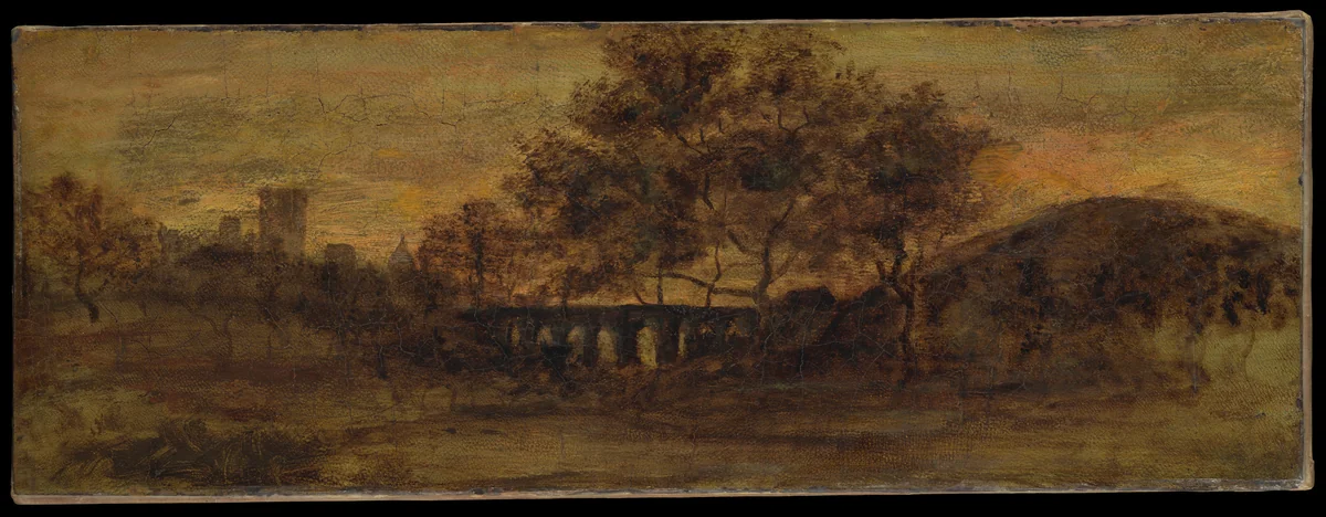 The Bridge by Albert Pinkham Ryder, artwork, 1877-1883