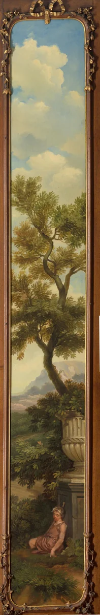Arcadisch landschap met een slapende jongen onder een boom by Jurriaan Andriessen, painting, 1771