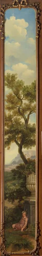 Arcadisch landschap met een slapende jongen onder een boom by Jurriaan Andriessen, painting, 1771