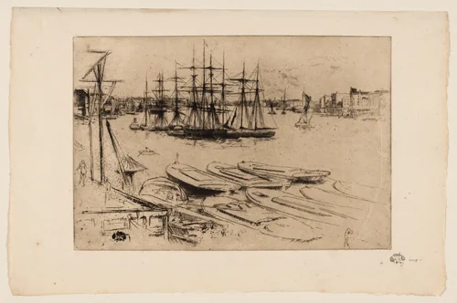 Wapping - The Pool by James McNeill Whistler, print, 1878-1879