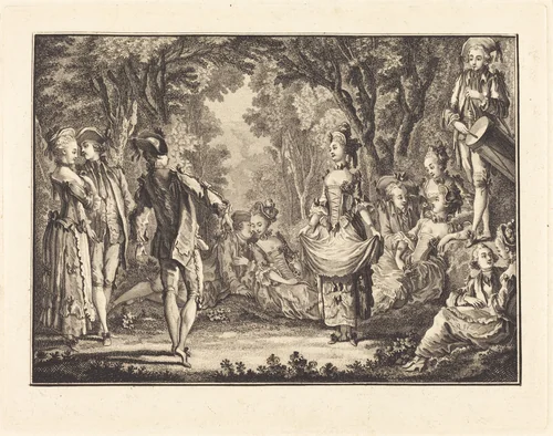 Country Dance by Joseph de Longueil; Charles Eisen, print, 1730-1792