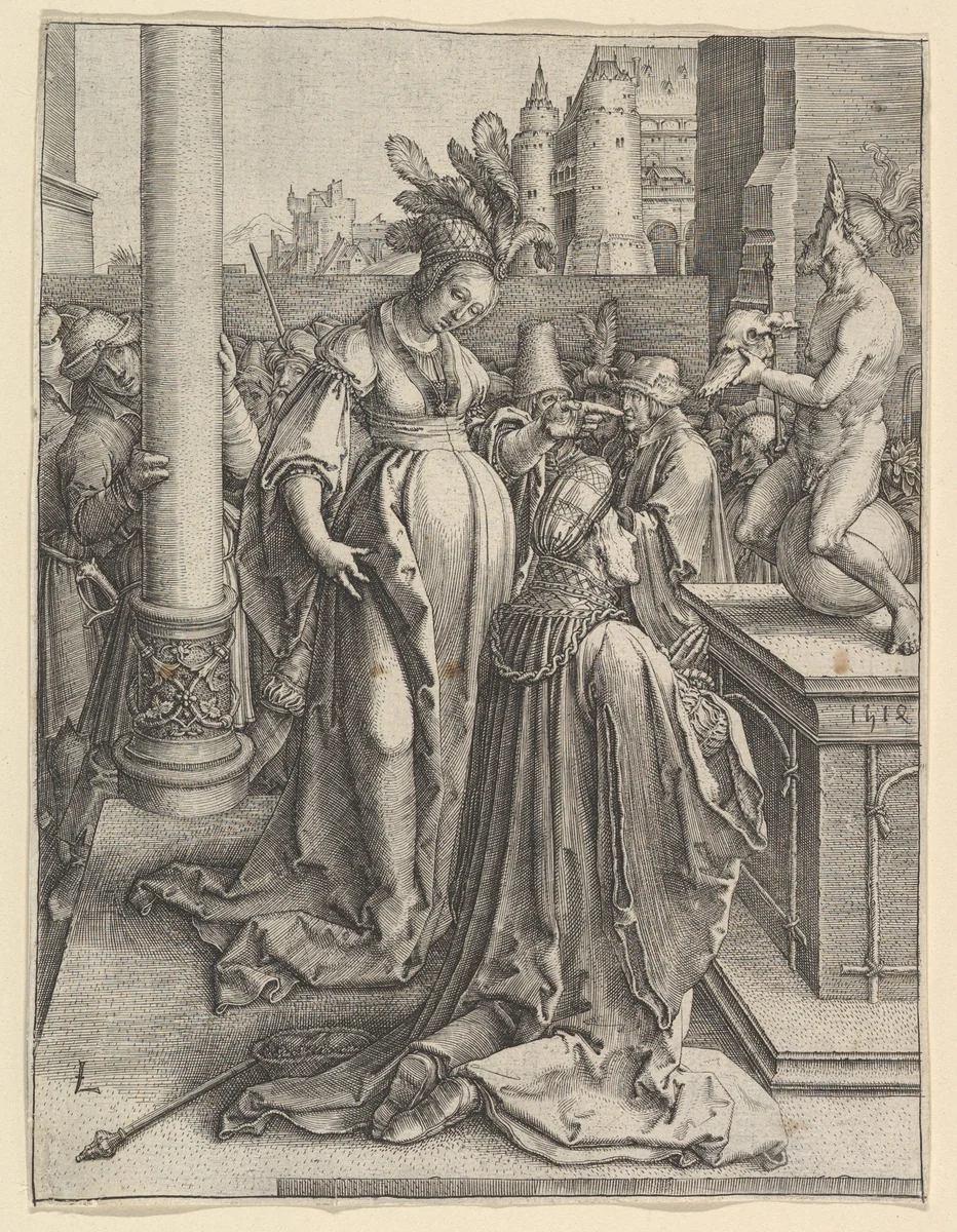 Solomon's Idolatry by Lucas van Leyden, print, 1514