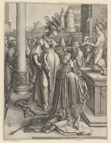 Solomon's Idolatry by Lucas van Leyden, print, 1514