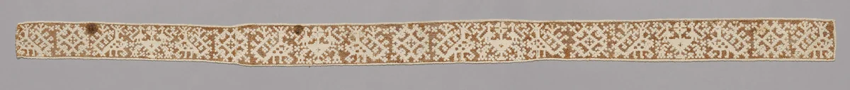 Needlepoint (Drawnwork) Lace Band by Unknown, textile, 1500-1699