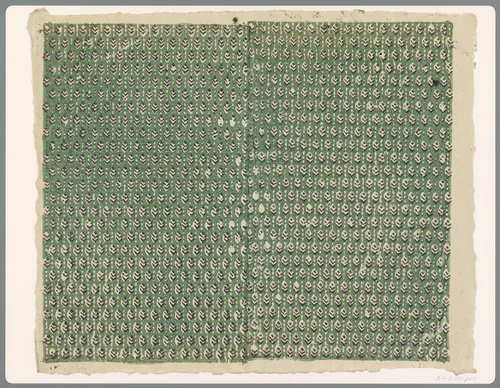 Blad met strooipatroon van bladmotief by anonymous, print, 1750-1950