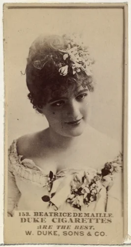 Card Number 153, Beatrice De Maille, from the Actors and Actresses series (N145-7) issued by Duke Sons & Co. to promote Duke Cigarettes by W. Duke, Sons & Co., photograph, 1880-1889