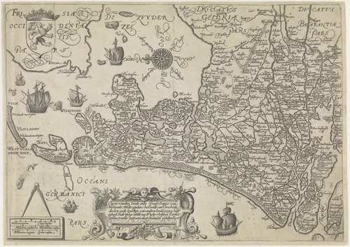 Kaart van Holland en Utrecht, 1589 by Unknown, print, 1589